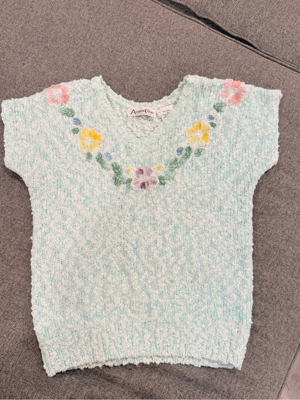 Vintage Knit Flower Blouse